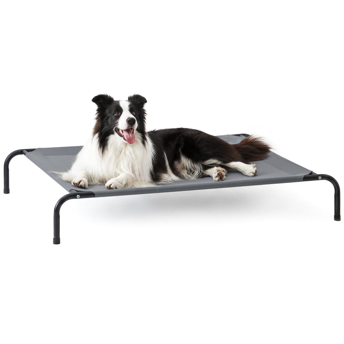 Elevated Cooling Dog Bed for Large Dogs (Grey / 48" X 35.5" X 8")