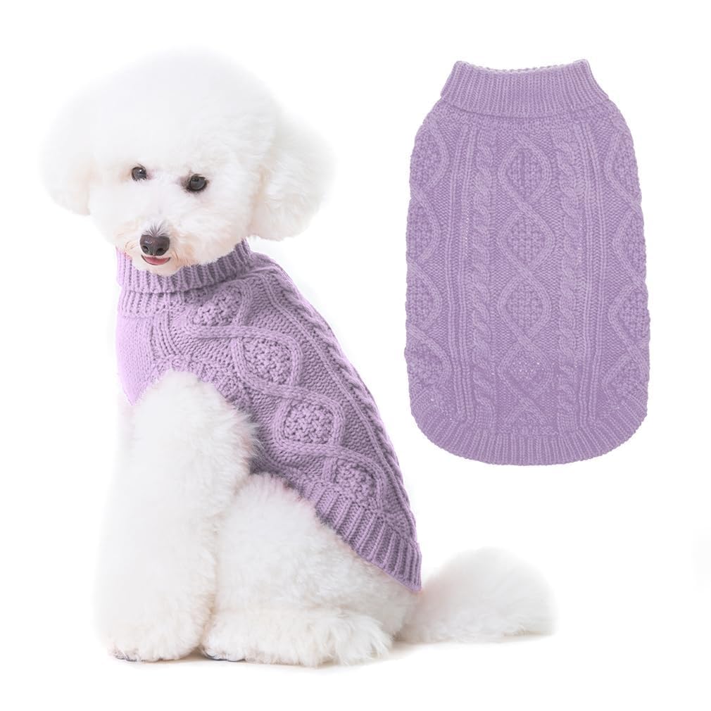 Dog Sweater for Small Medium Dogs (Mauve / Small/Medium)
