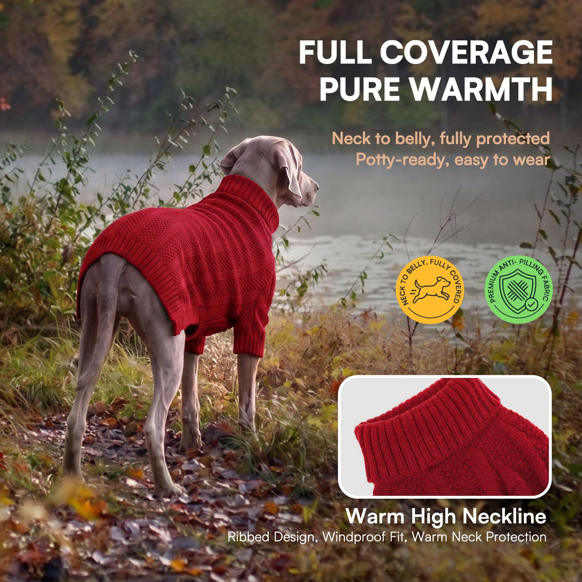 Small Dog Sweaters for Small Dogs Girl Boy (Small / Red)