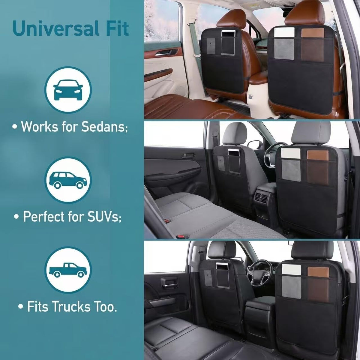 2 Pack Leather Car Seat Protector