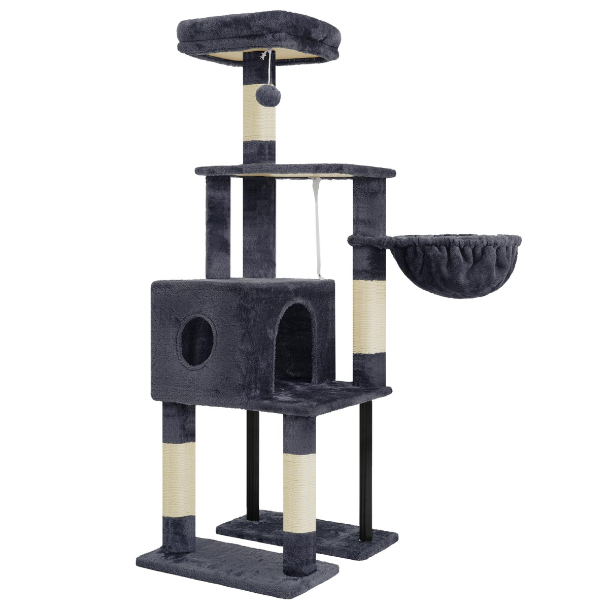 Cat Tree with Toy (Smoky Gray / 49 inch)