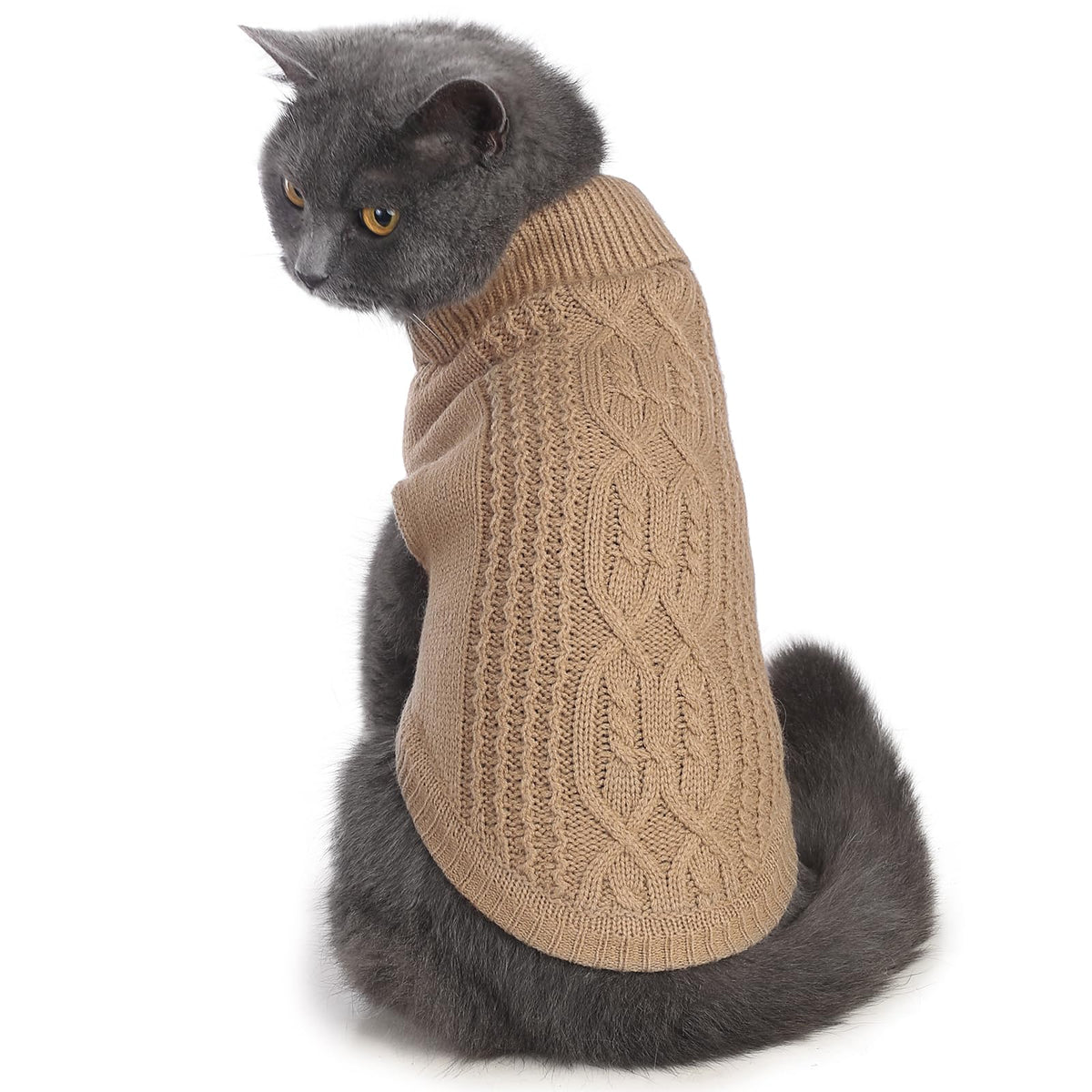 Cat Sweater Stretchy (Khaki / Medium)