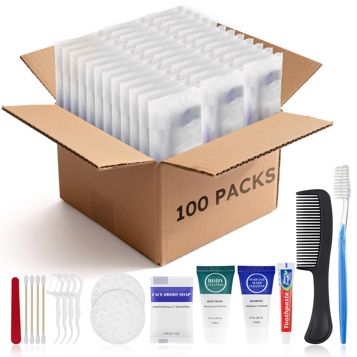 Toiletry Kits Travel Essentials Disposable Hygiene Bulk 8