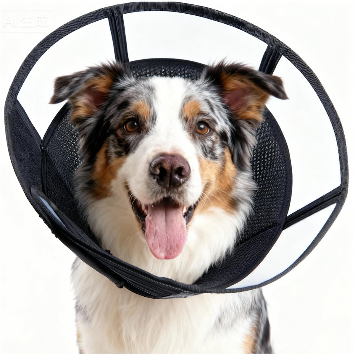 Soft Dog Cone (Black / LL-extended depth(Neck:14.25-18"))