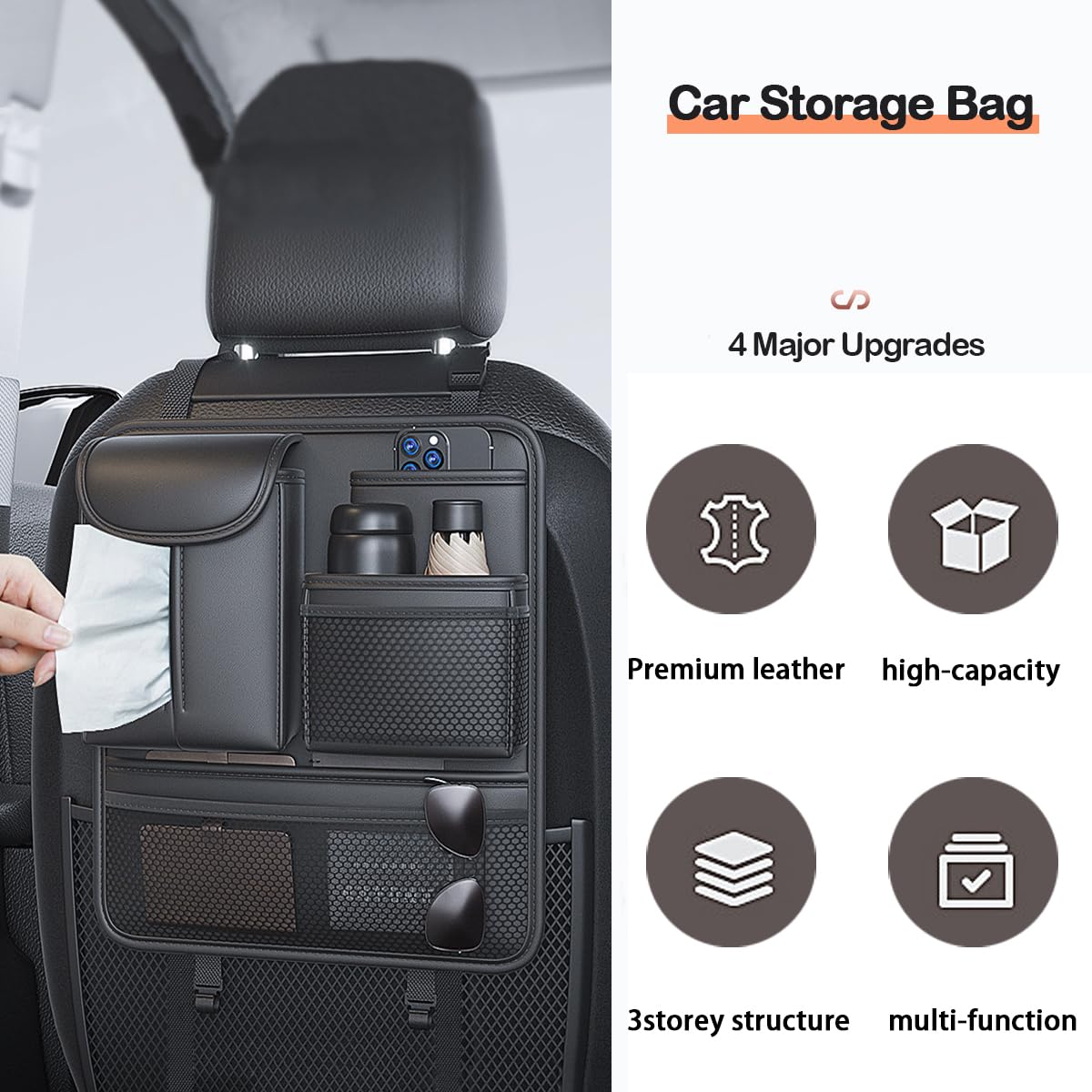 Backseat Car Organizer (Black1)