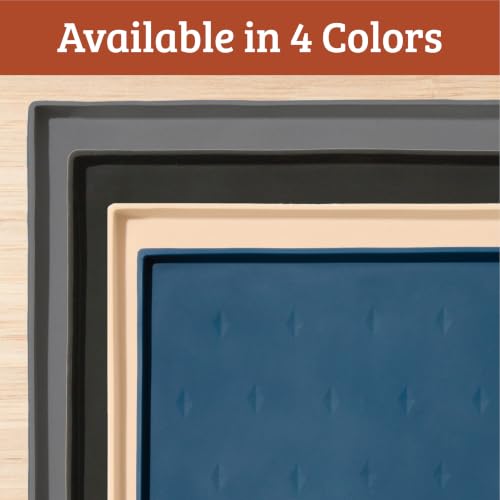 Dog Food Mat 2 (2 Pack - Small - 18" x 11" / Beige)