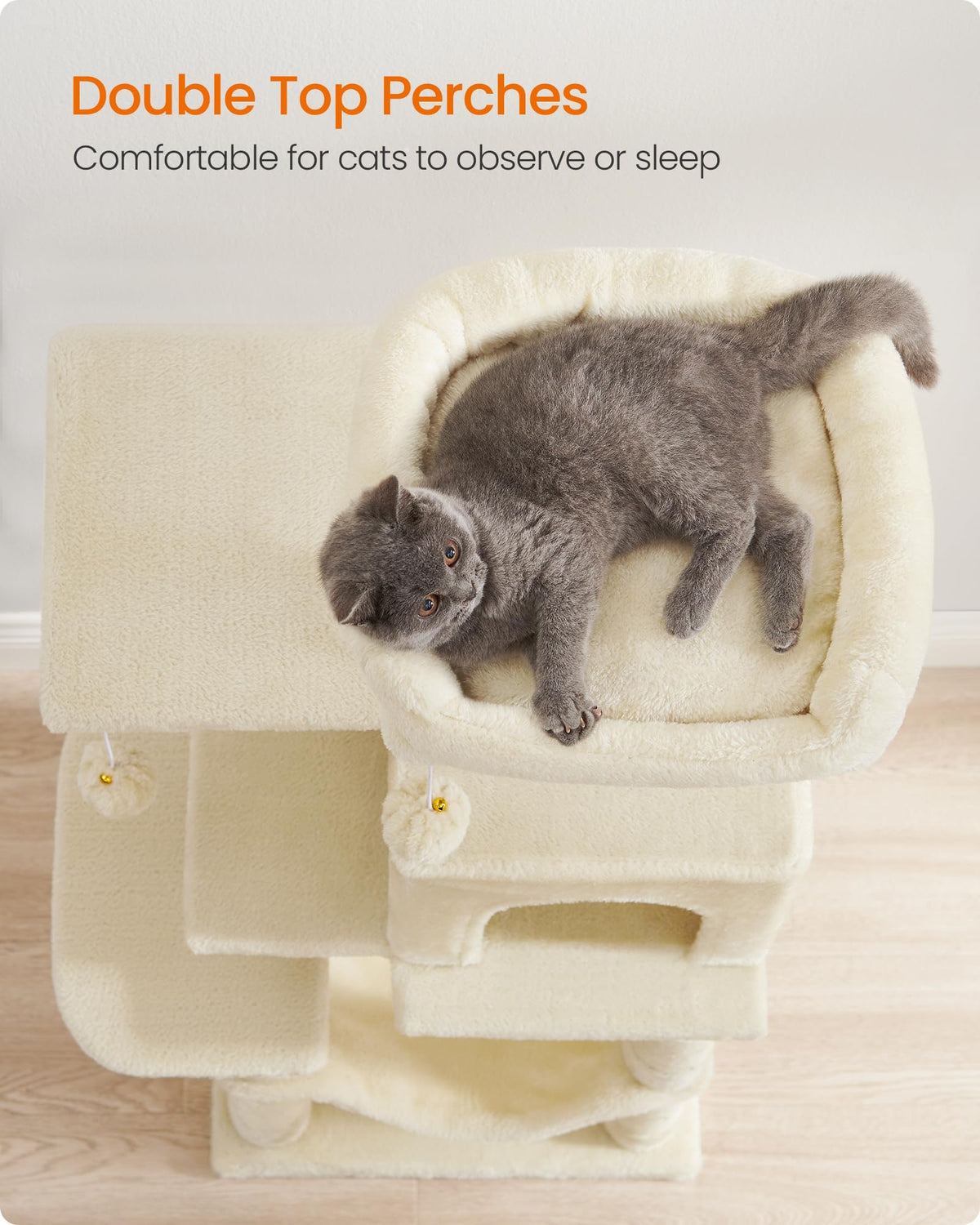 Cat Tree 44.1 (44.1 Inches / Beige)