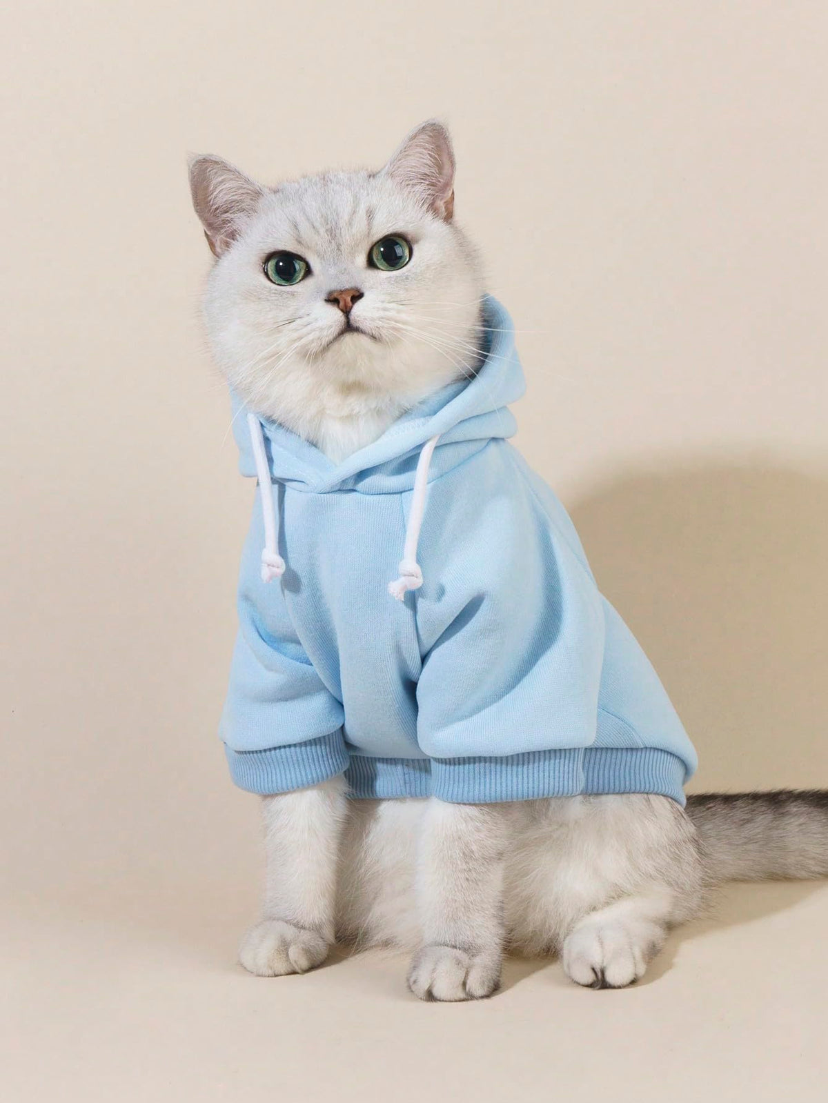 Basic Dog Hoodie Sweatshirt Puppy Sweater Warm Cat Costumes Pet Clothes for Chihuahua Puppy Kitten Small Medium Dogs Light Blue Medium (Medium / Light Blue)