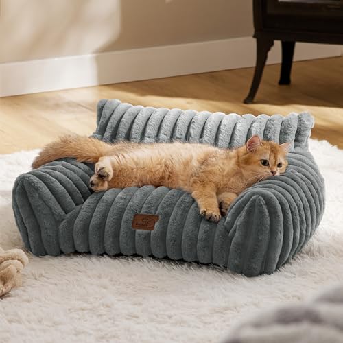 ComfyFleece® Cat Couch for Pets (24x18x10" / Warm Grey)