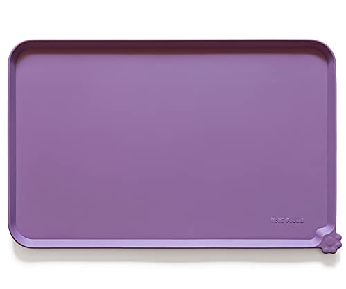X Large Silicone Pet Food Mats (28" x 20" / Amethyst)