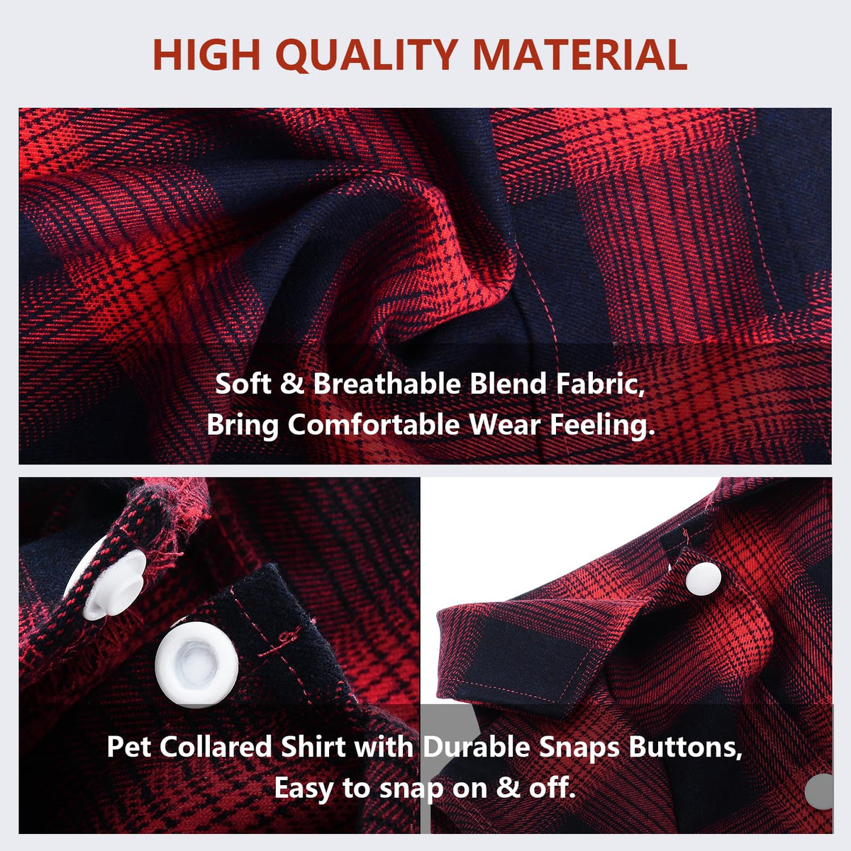 Dog Shirt Pet Plaid Clothes Shirt T (M-(6~9lb)-Chest~15.3" / Red)