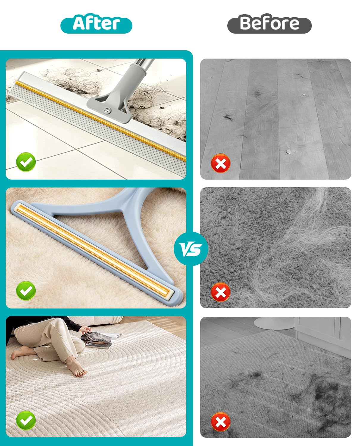 Pet Hair Remover for Carpet (gray)