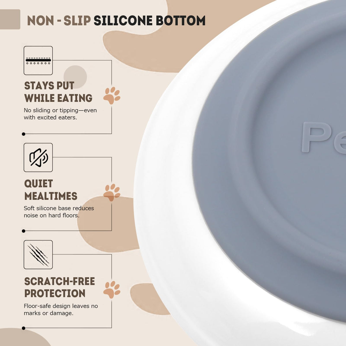 Cat Food Bowl (4pcs-White)