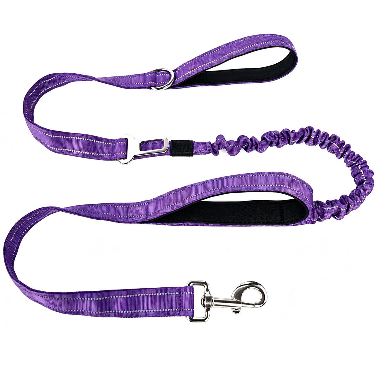 Bungee Dog Leash 5FT (Purple / 5FT-6FT)