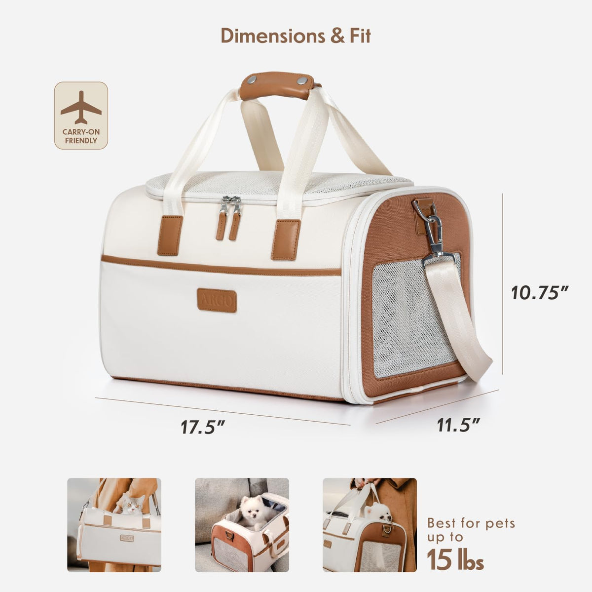 Argo Pawsport to Adventure Pet Carrier (Tan)