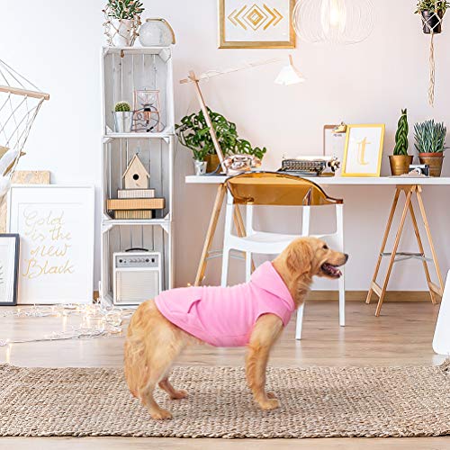 Fleece Dog Hoodie with Pouch (X-Large / Pink)
