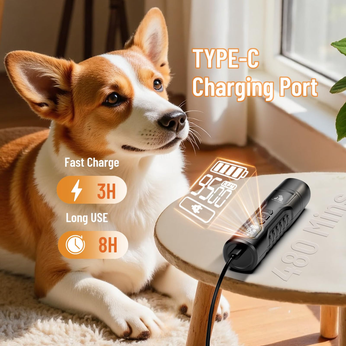Electric Dog Nail Grinder (Black)