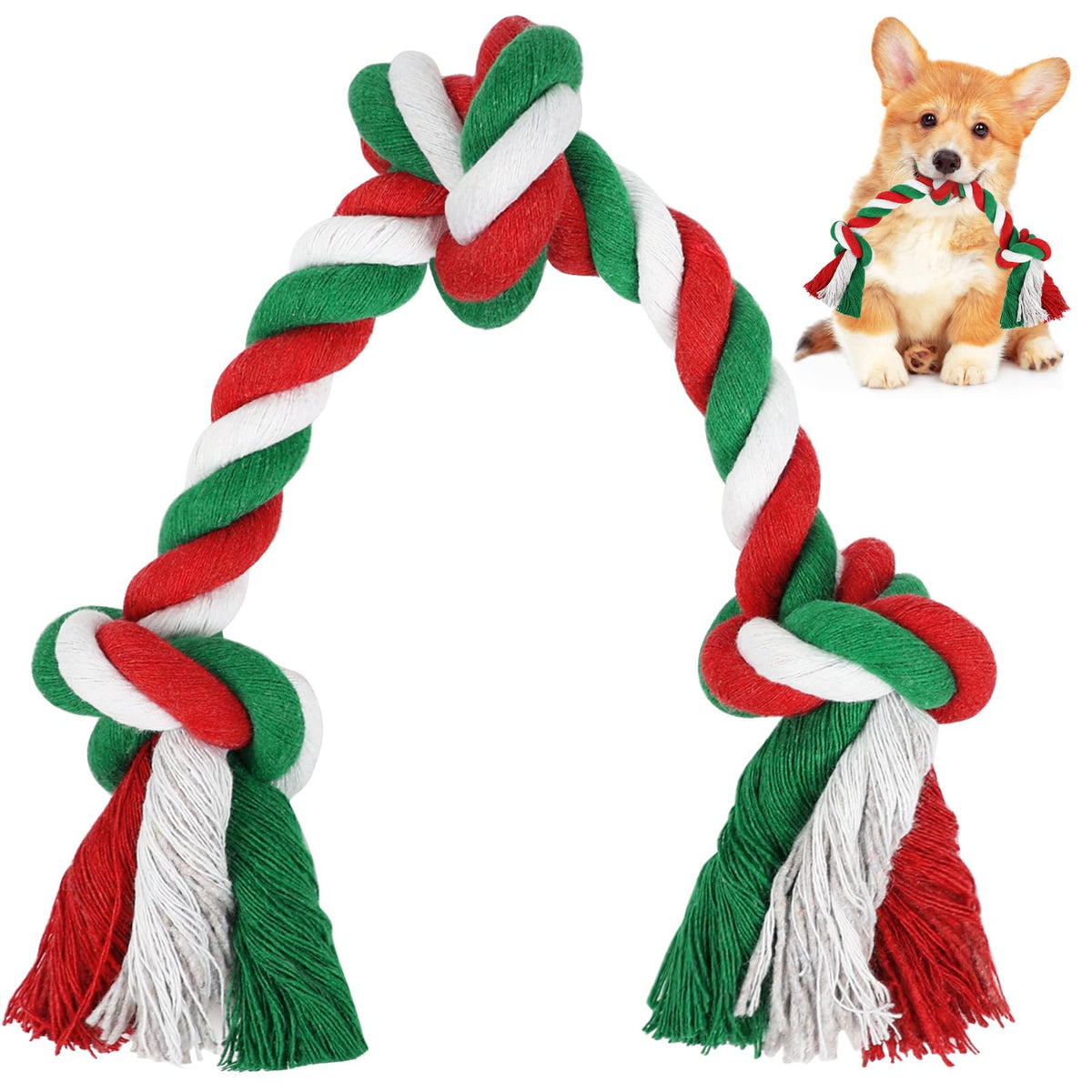 Dog Rope Toys 2 Pcs (Small / Christmas)