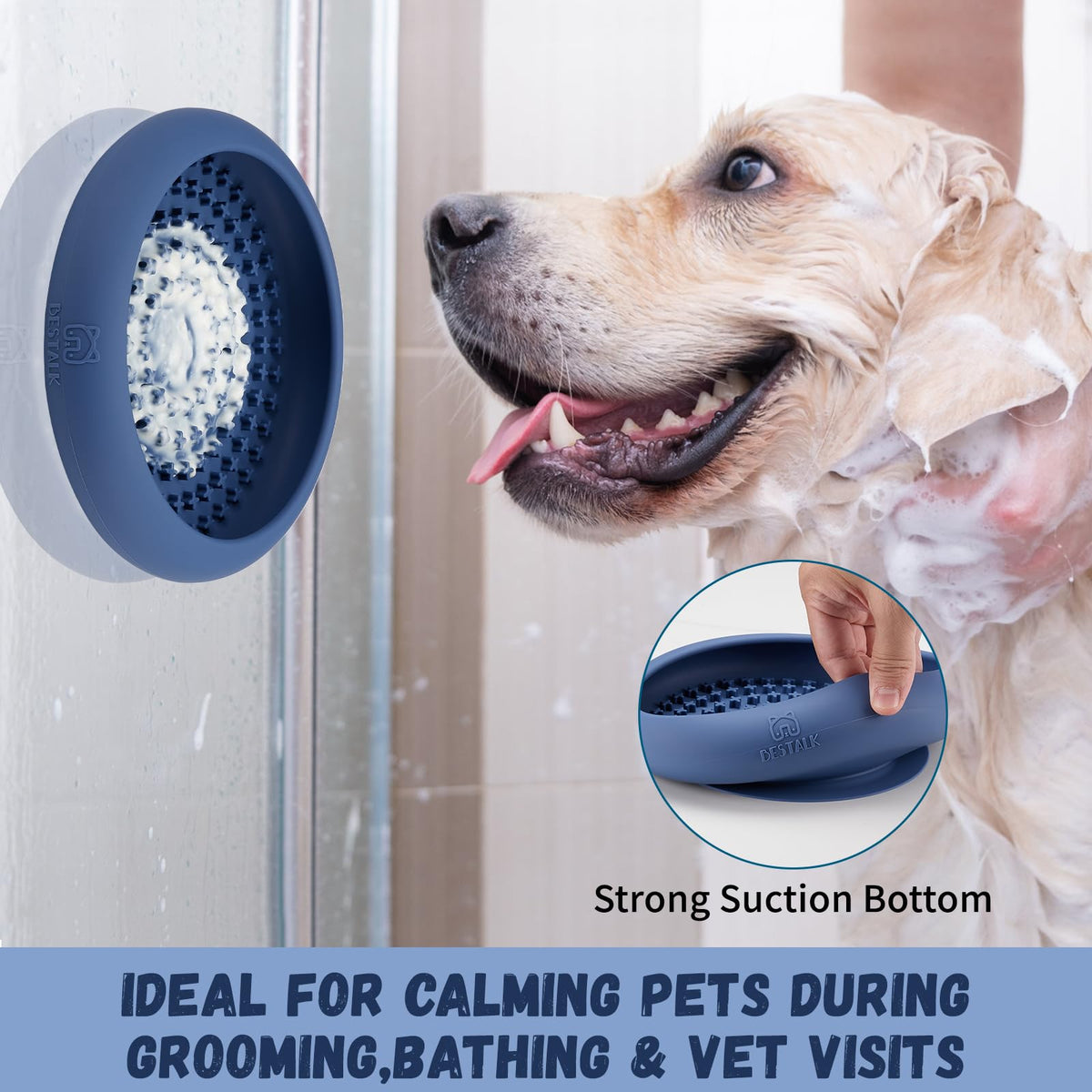 Dog Lick Bowl (Dark blue)