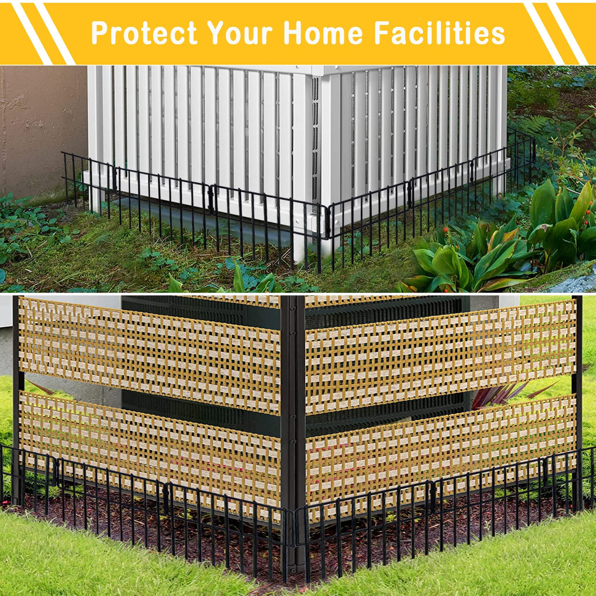 Animal Barrier Fence (Black / 30 Panel, 32.3Ft)
