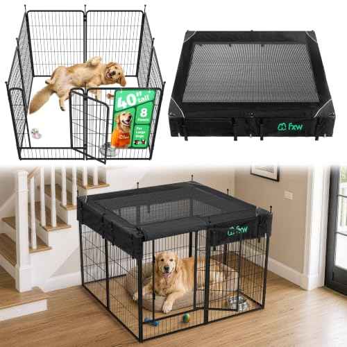 Rollick Dog Playpen with Mesh Top Cover (Black / 40"H)