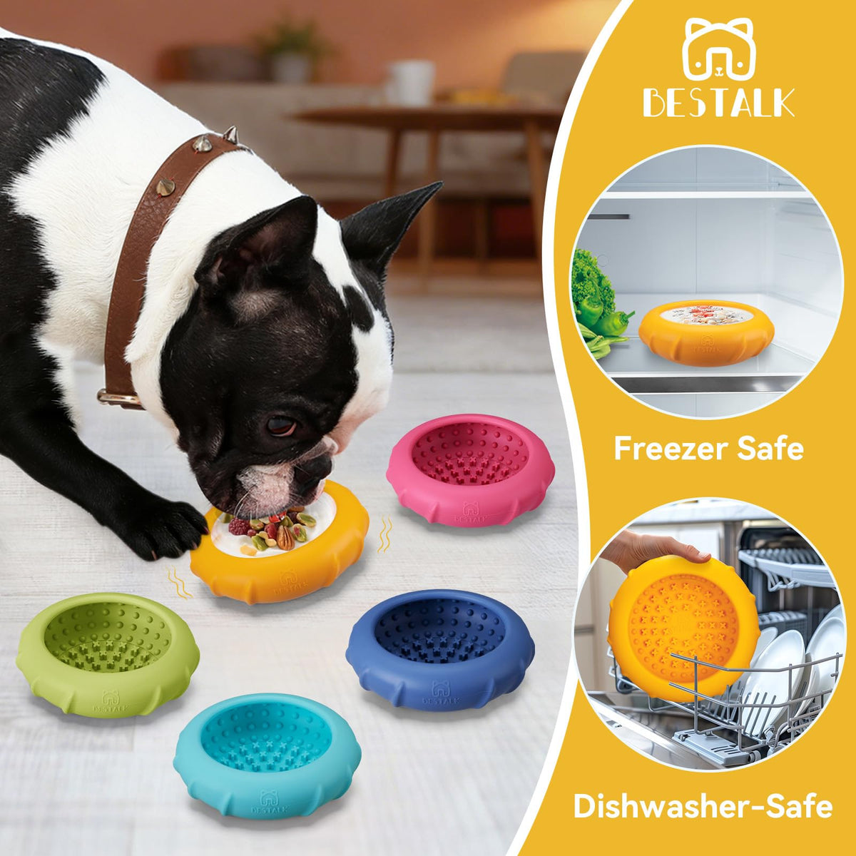 Dog Lick Bowl (Large / Orange)