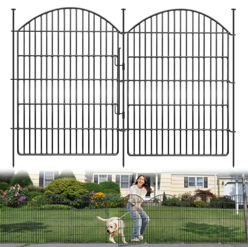 15 Panels Decorative Garden Fence with Lock (40in(H) X 36.25ft(L))