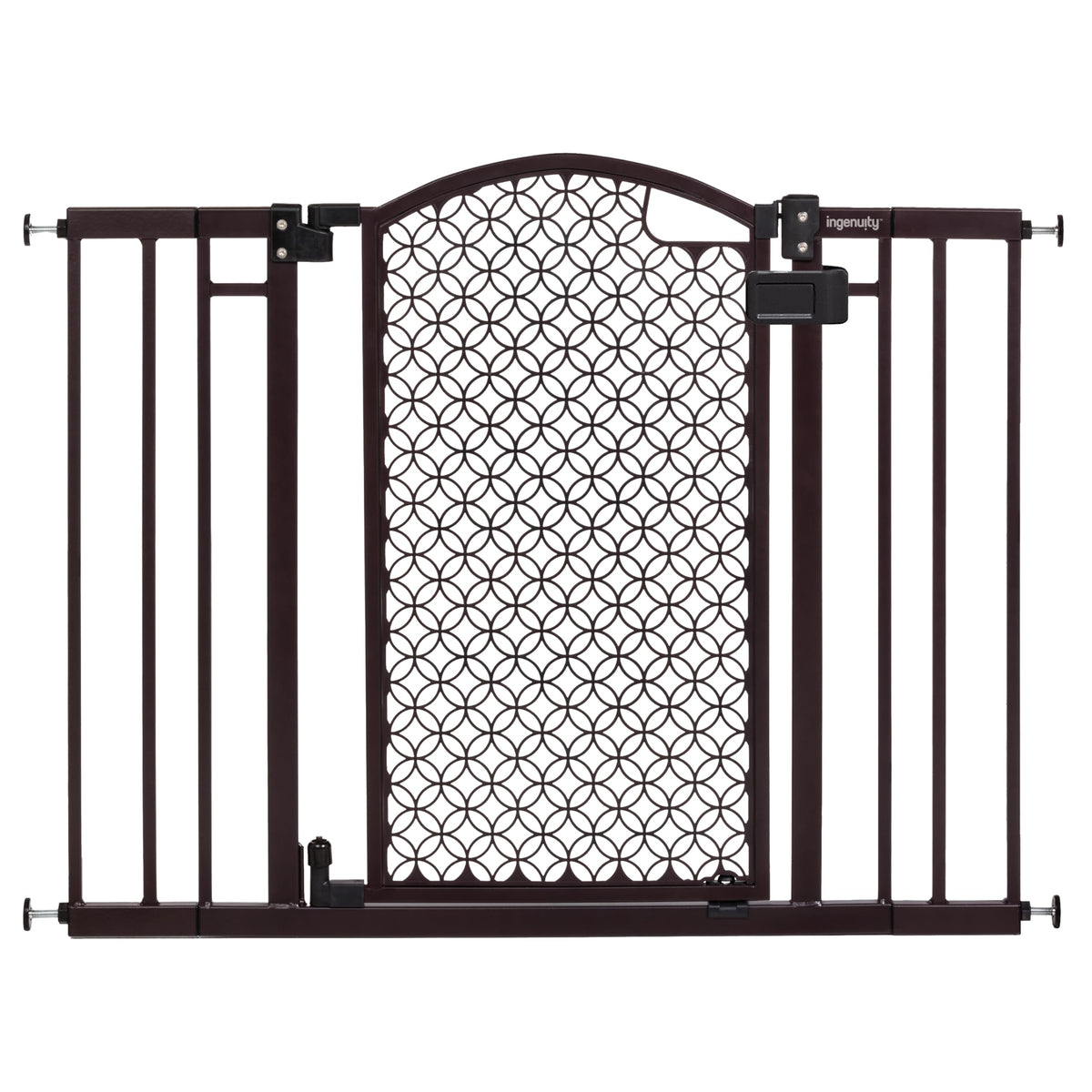 Decorative Panel Tall Baby Gate & Dog Gate (Espresso / 28"-42" W x 30" H)