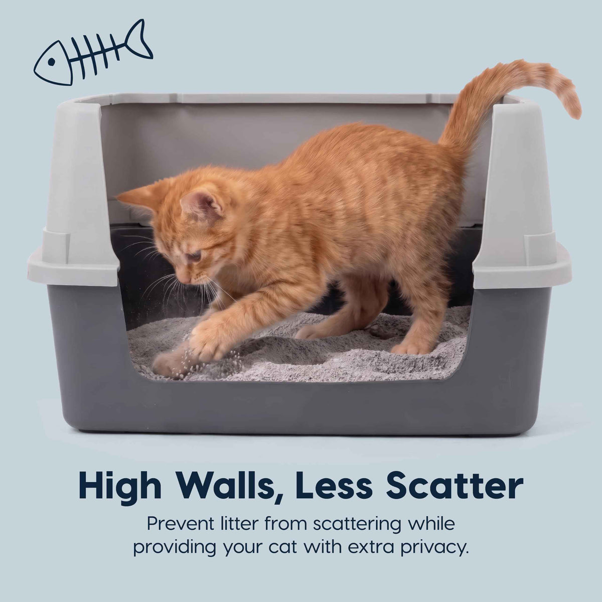 Cat Litter Box Small (Small / Gray)