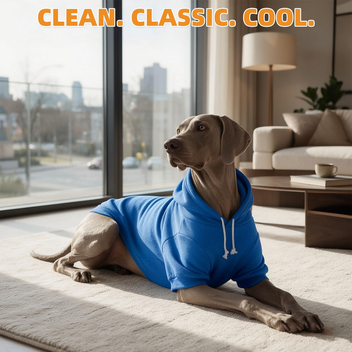 Dog Hoodie for Large Medium Small Dogs (Blue / X-Large/XX-Large)