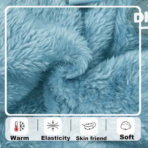 Fleece Dog Pajamas Winter Warm Dog Sweater for Small Dogs Thermal Soft Puppy Pjs Coat Stretchy Jumpsuit Doggie Pet Clothes Outfits Cat Apparel (Steel Blue / Small)