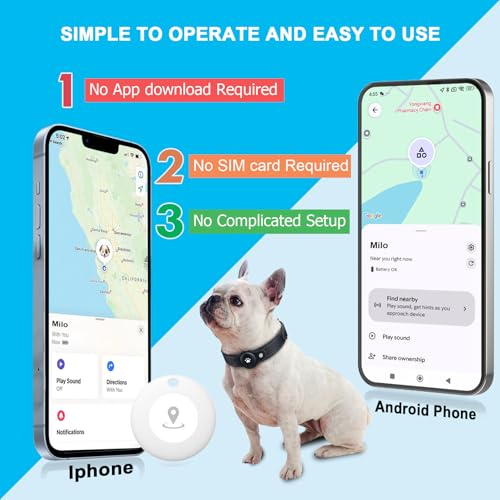 GPS Tracker for Dogs (Deep Blue / S(8.5''-13''))