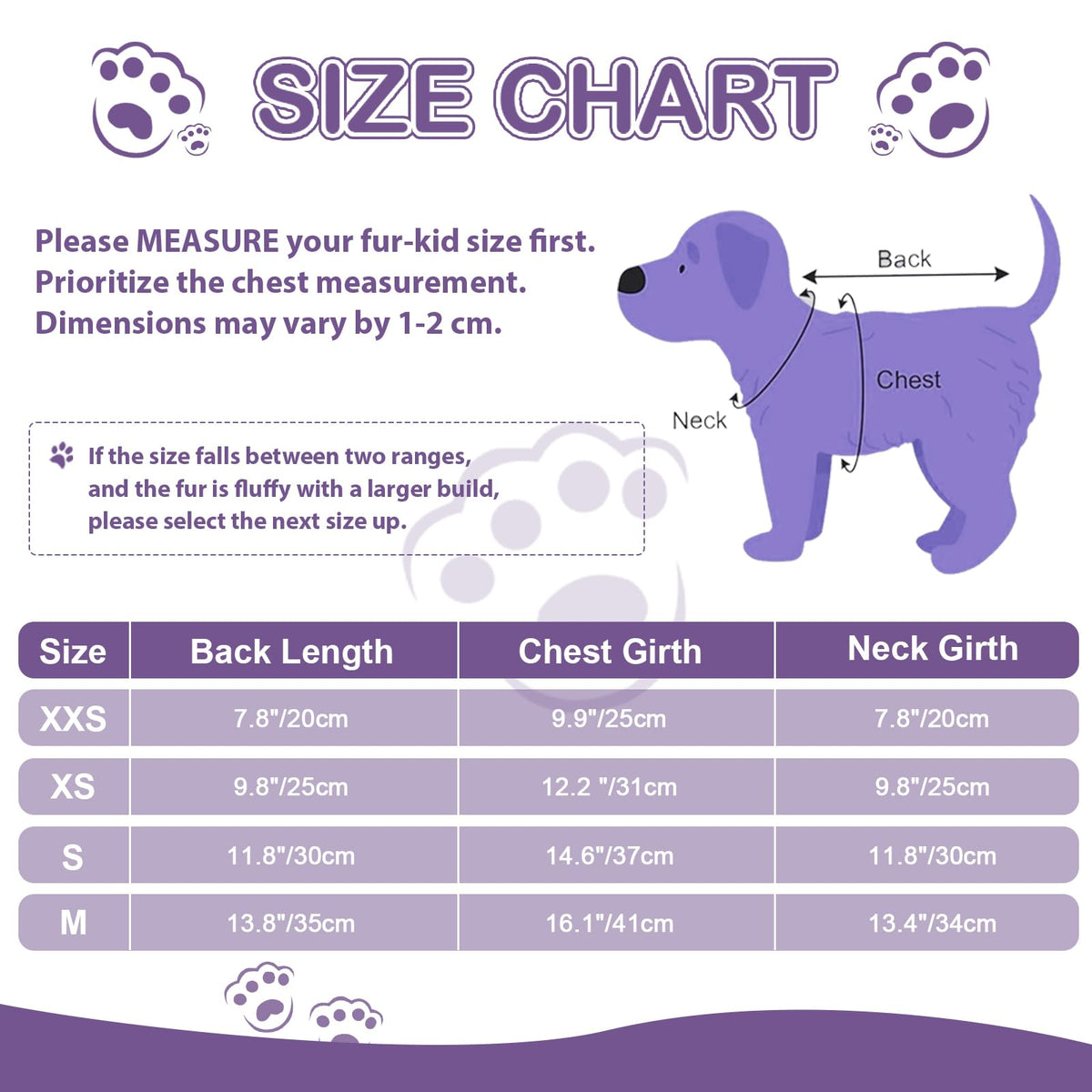 Dog Sweaters for Small Dogs (Medium (Chest 16.1in) / Purple)