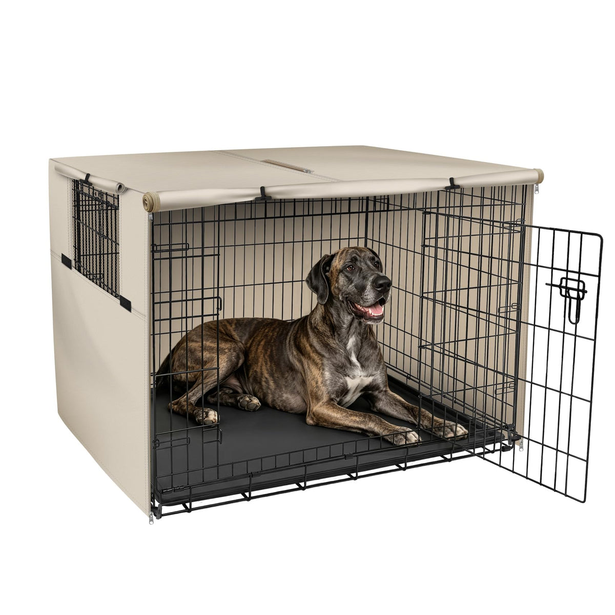 Dog Crate Cover (Tan / 54.0"L x 37.0"W x 45.0"H)