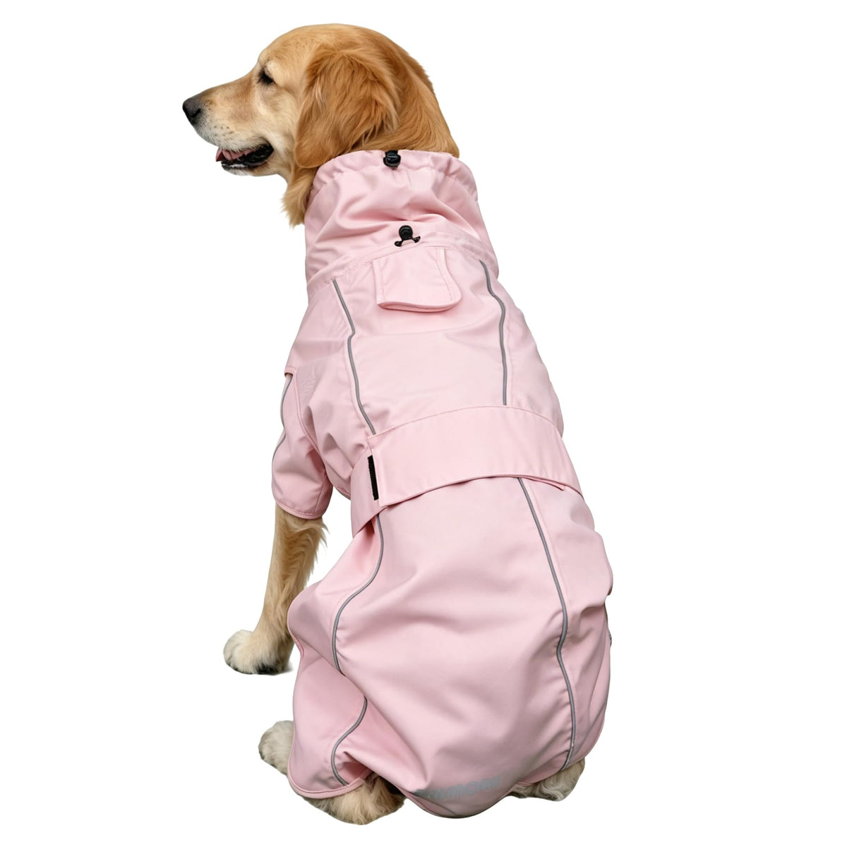 Waterproof Dog Raincoat (Pink / Large(22-37lb))
