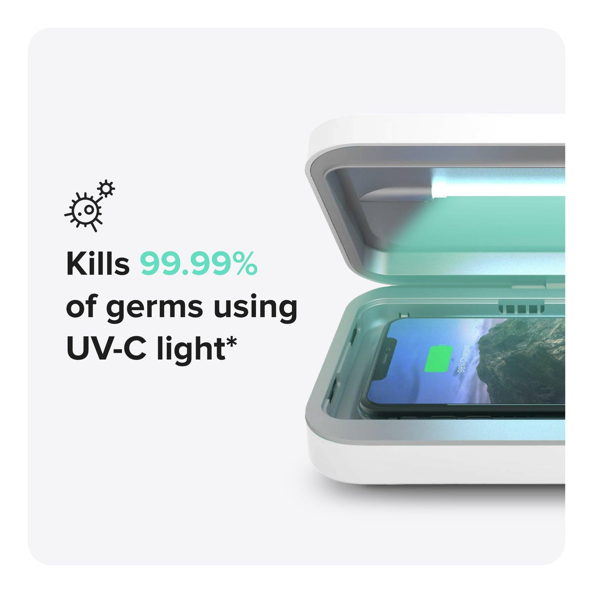 3 UV Phone Sanitizer Box & Dual Charger (Moss)
