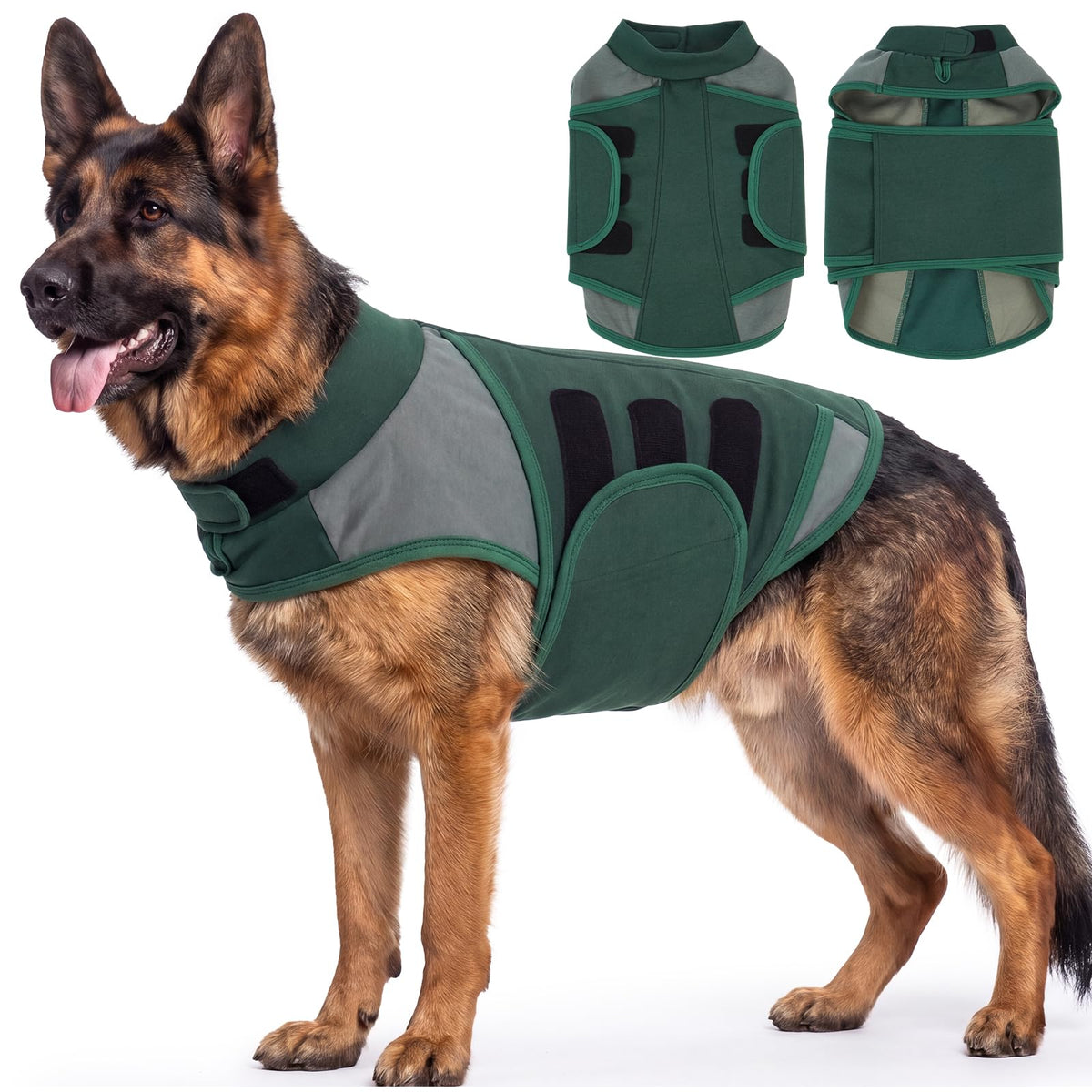 Pet Anxiety Vest Jacket (Green / 2XL(Chest:35.4"-41.3"))