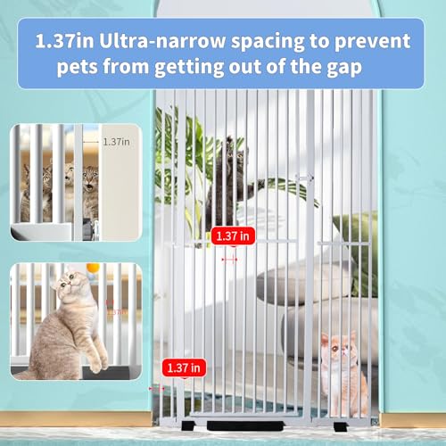 71" Extra Tall Cat Gate (White / 71''tall*48 ''wide)