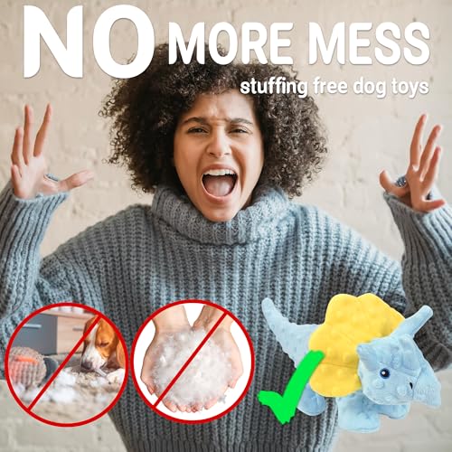 No Stuffing Dog Toys for Aggressive Chewers (5 Pack Unstuffed Dog Toys)