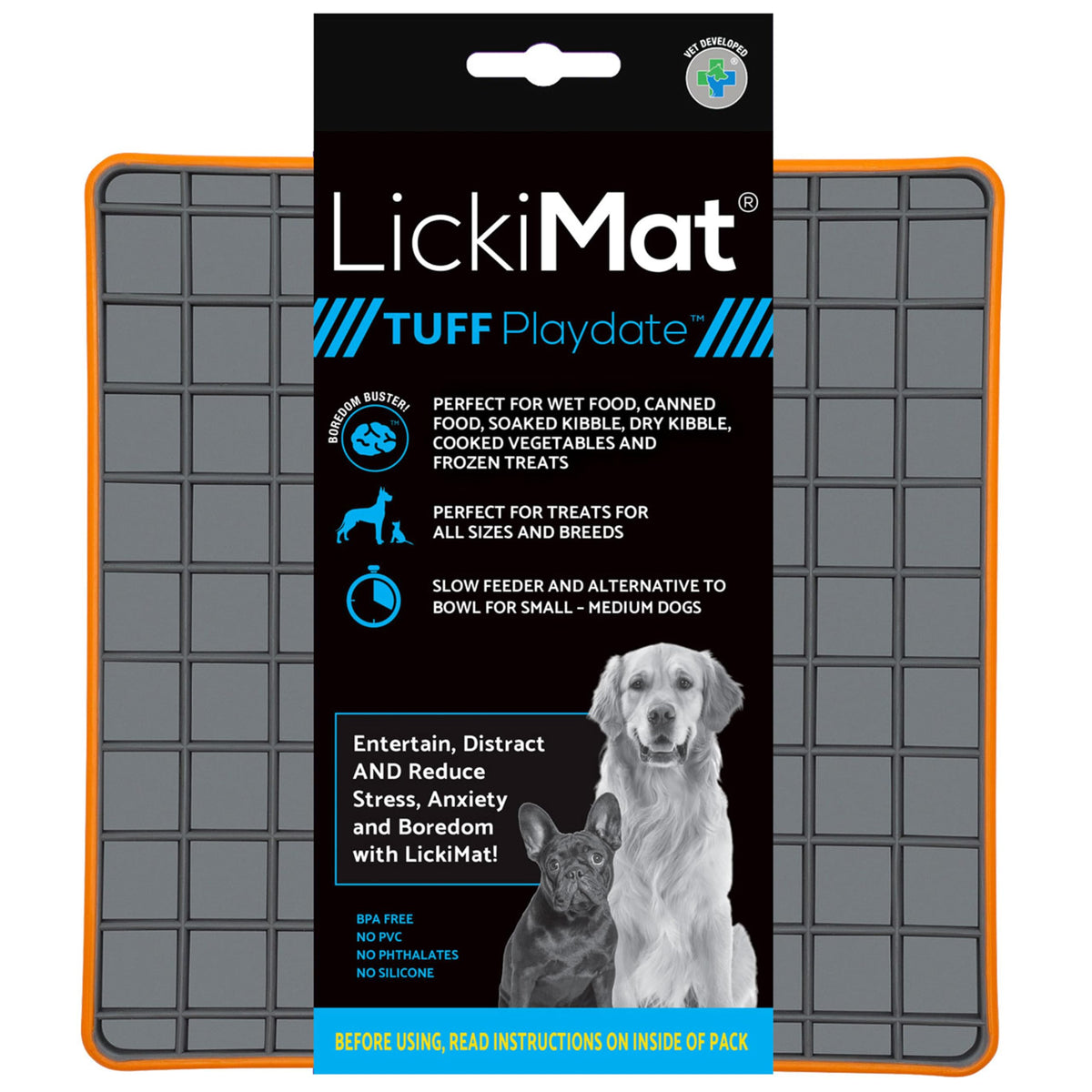 Tuff Playdate Slow Feeder Lick Mat for Dogs