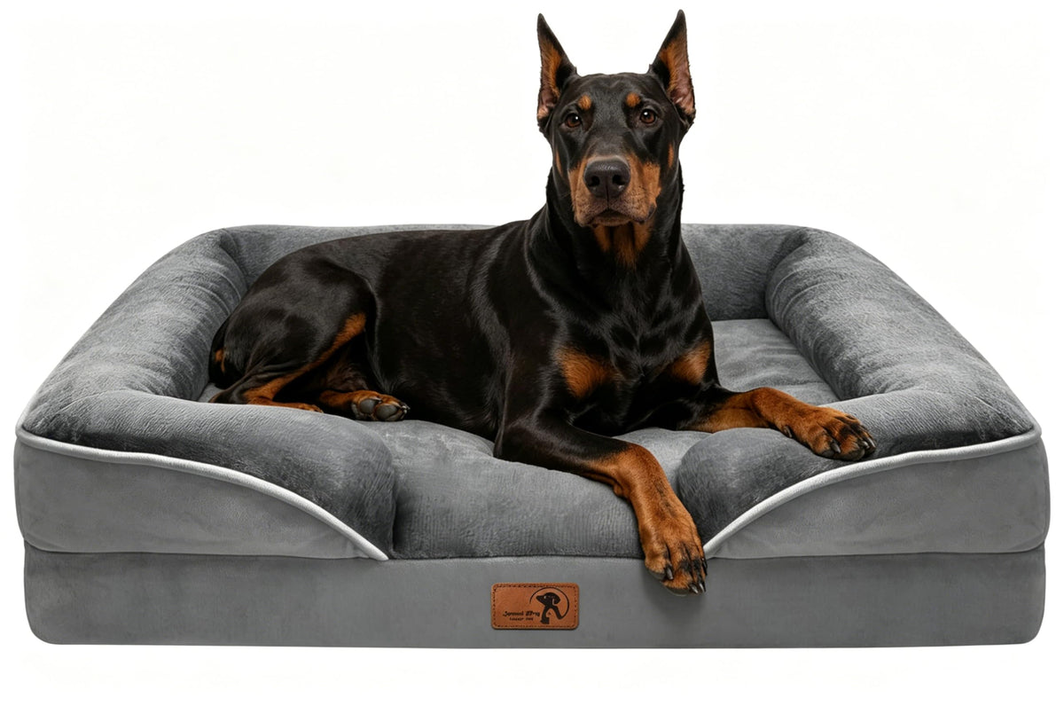 Orthopedic Dog Bed with Sides (48.0"L x 35.0"W x 8.0"Th / Grey)