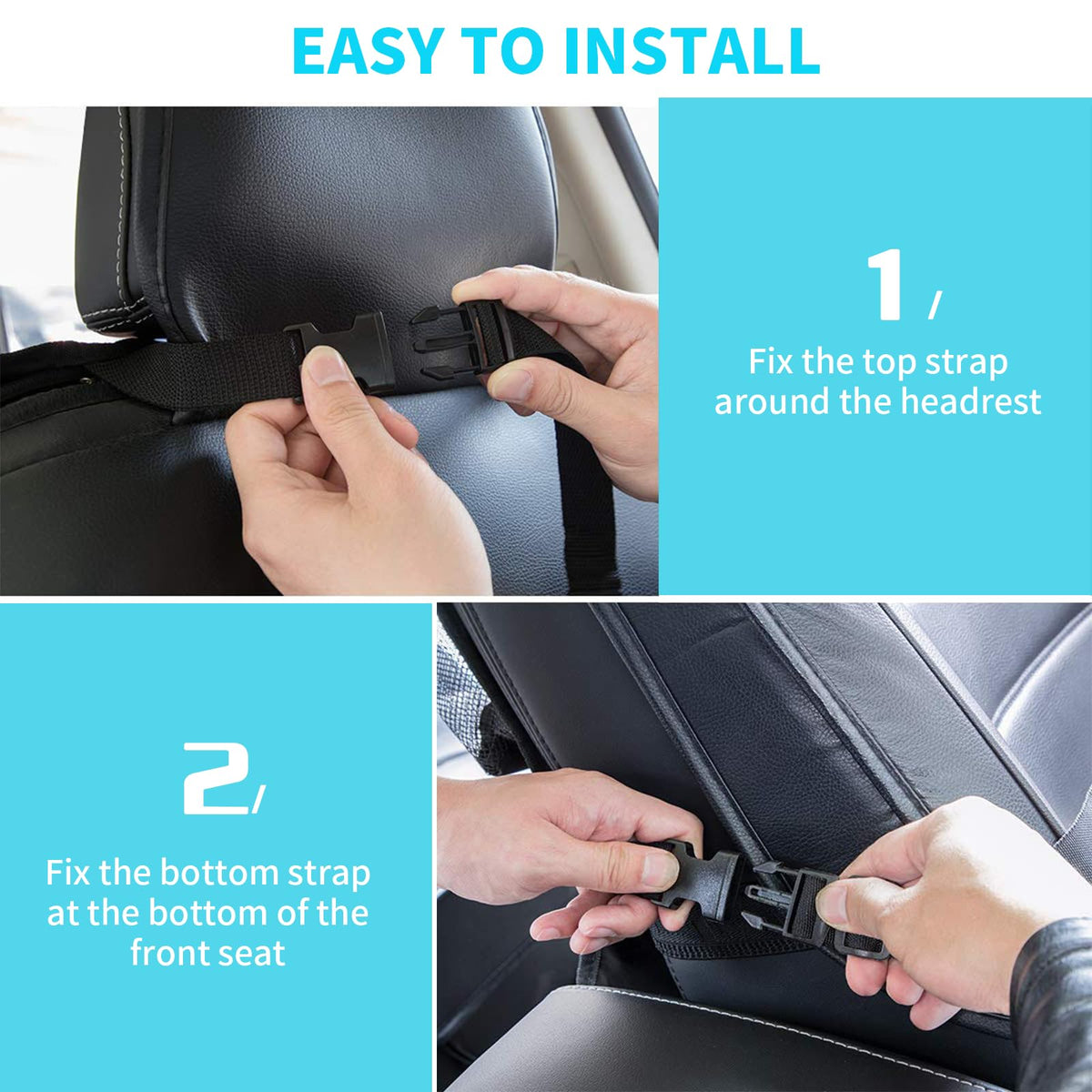 Car Seat Organizer Backseat Kick Mats Oxford Back Seat Protector