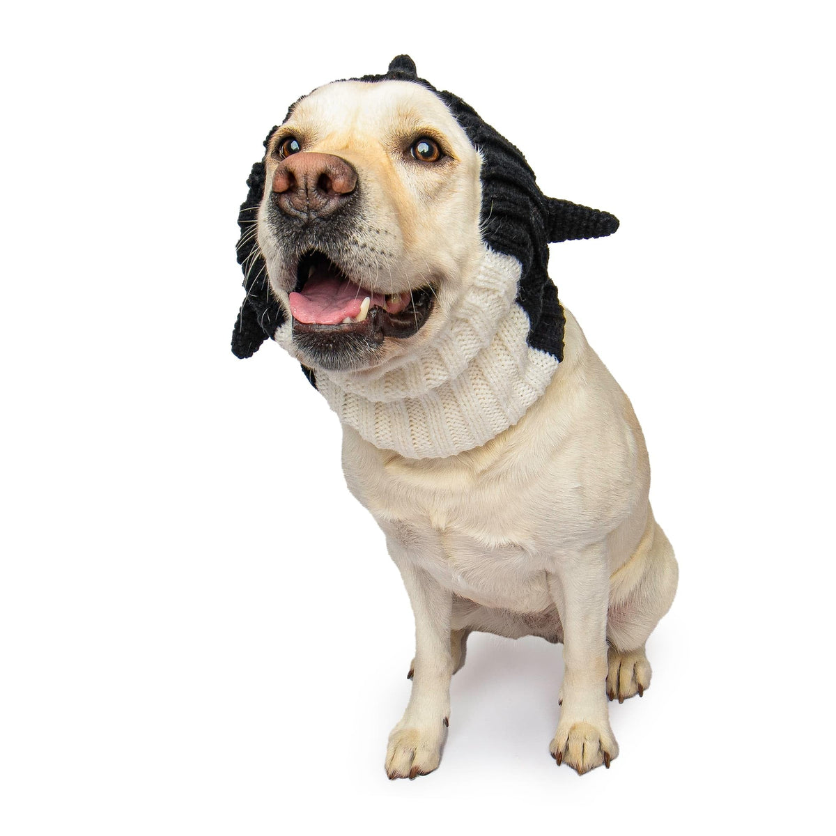 Orca Costume Warm Knit Dog Snood Wrap for Pets (Large / Orca)