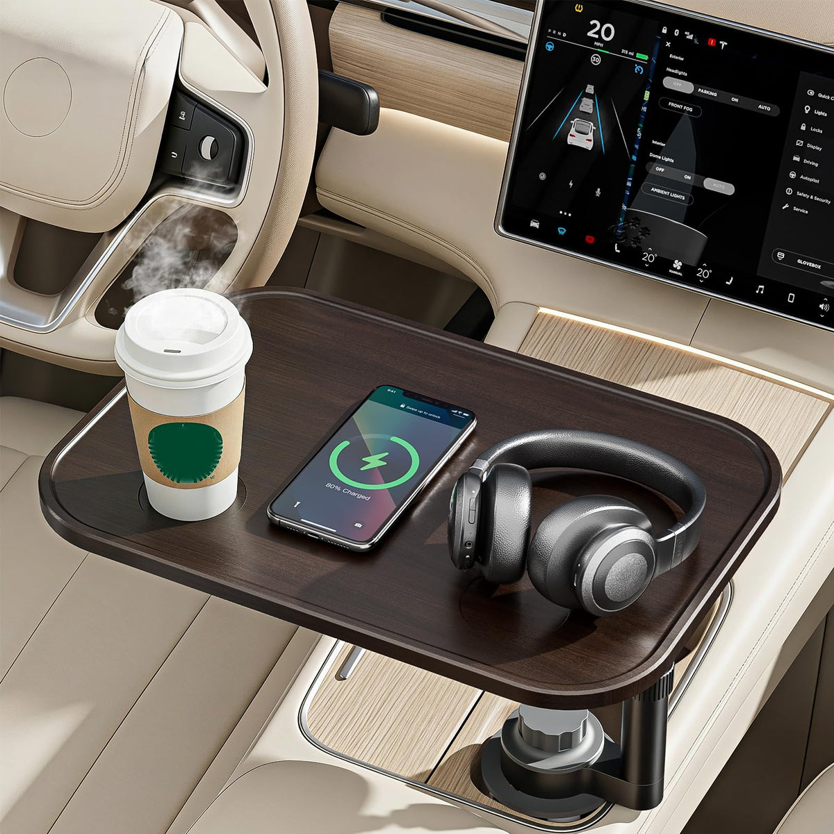 Car Desk for Laptop (Walnut)