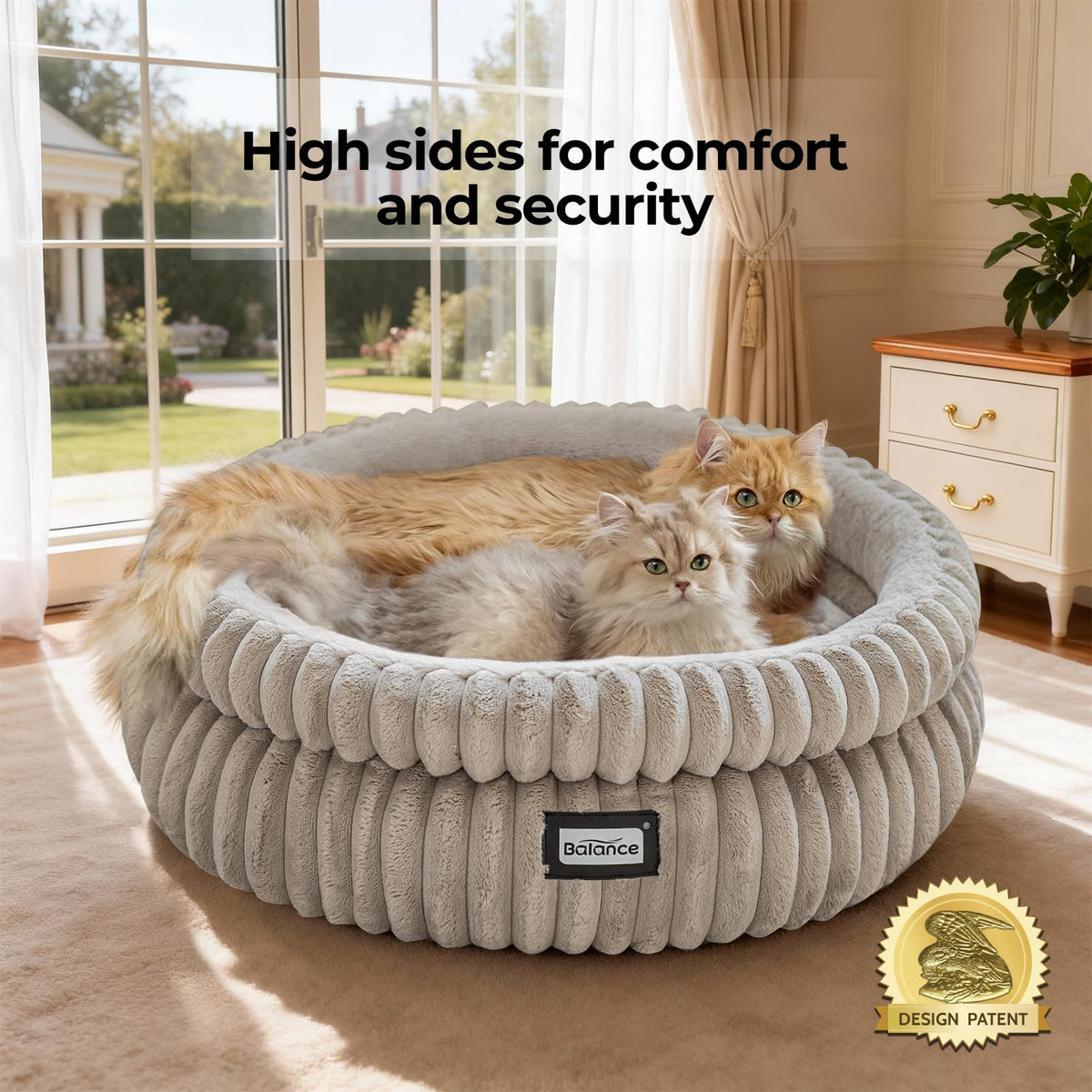 Cat Bed Kitten Bed (24.0"L x 24.0"W x 9"Th / Wind Chime)