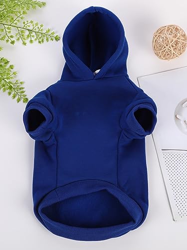 QWEEE Basic Dog Hoodie (Small / Royal Blue)