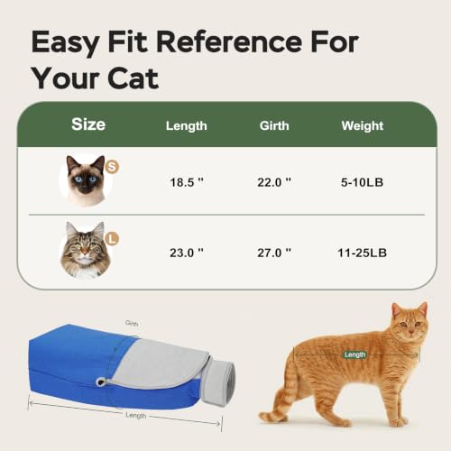 Cat Wrap for Cutting Nails (S(5-10lbs) / Blue)