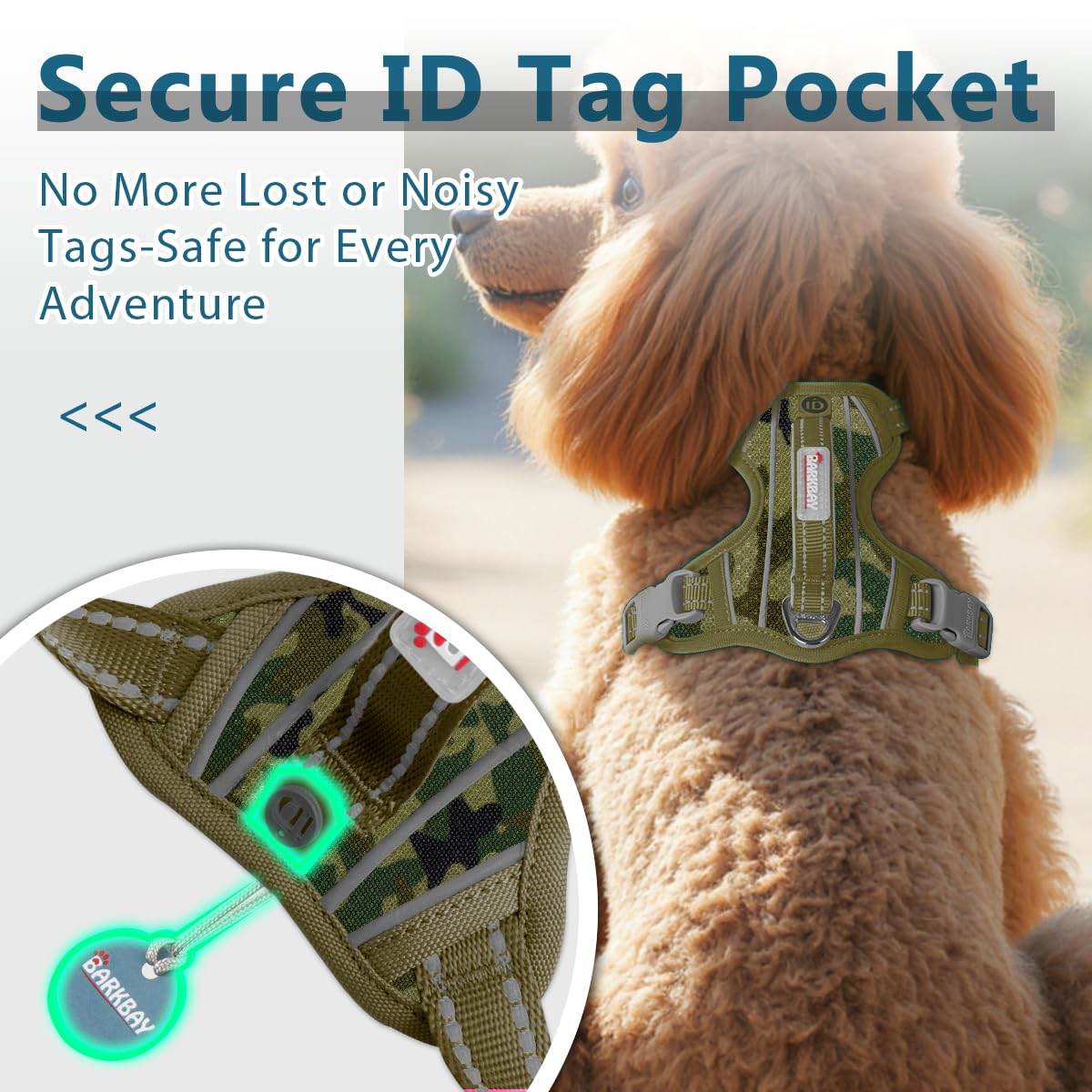 No Pull Dog Harness for Small Sized Dogs (Camo / X-Small(Chest:14.6-19.6”))