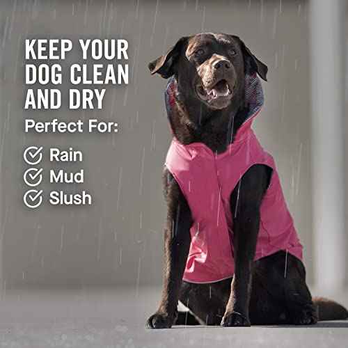 Torrential Tracker Dog Rain Jacket (26 (25-27" back length) / Pink)