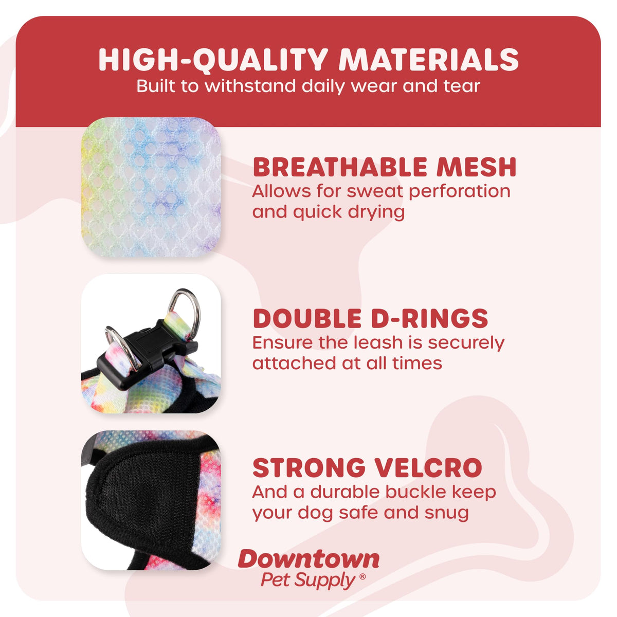 Step in Dog Harness (Small / Tie Dye Traditional)